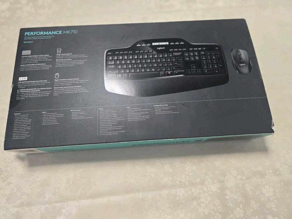 Logitech Performance MK710 Wireless Keyboard And Mouse Combo USB, LCD Display